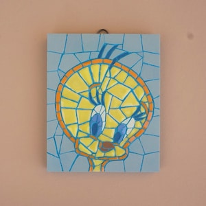 Arte de mosaico de pared del pájaro Tweety de Looney Tunes