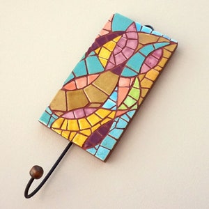 Colorful mosaic wall hook image 1