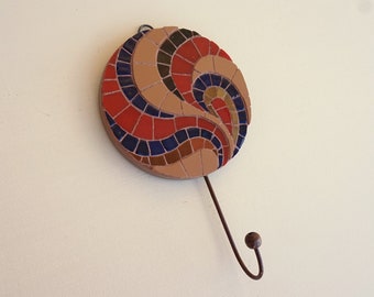 Decorative mosaic hanging hook