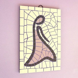 mosaic wall art featuring an abstract woman figure image 1