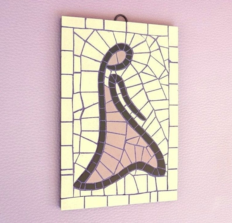 mosaic wall art featuring an abstract woman figure image 1