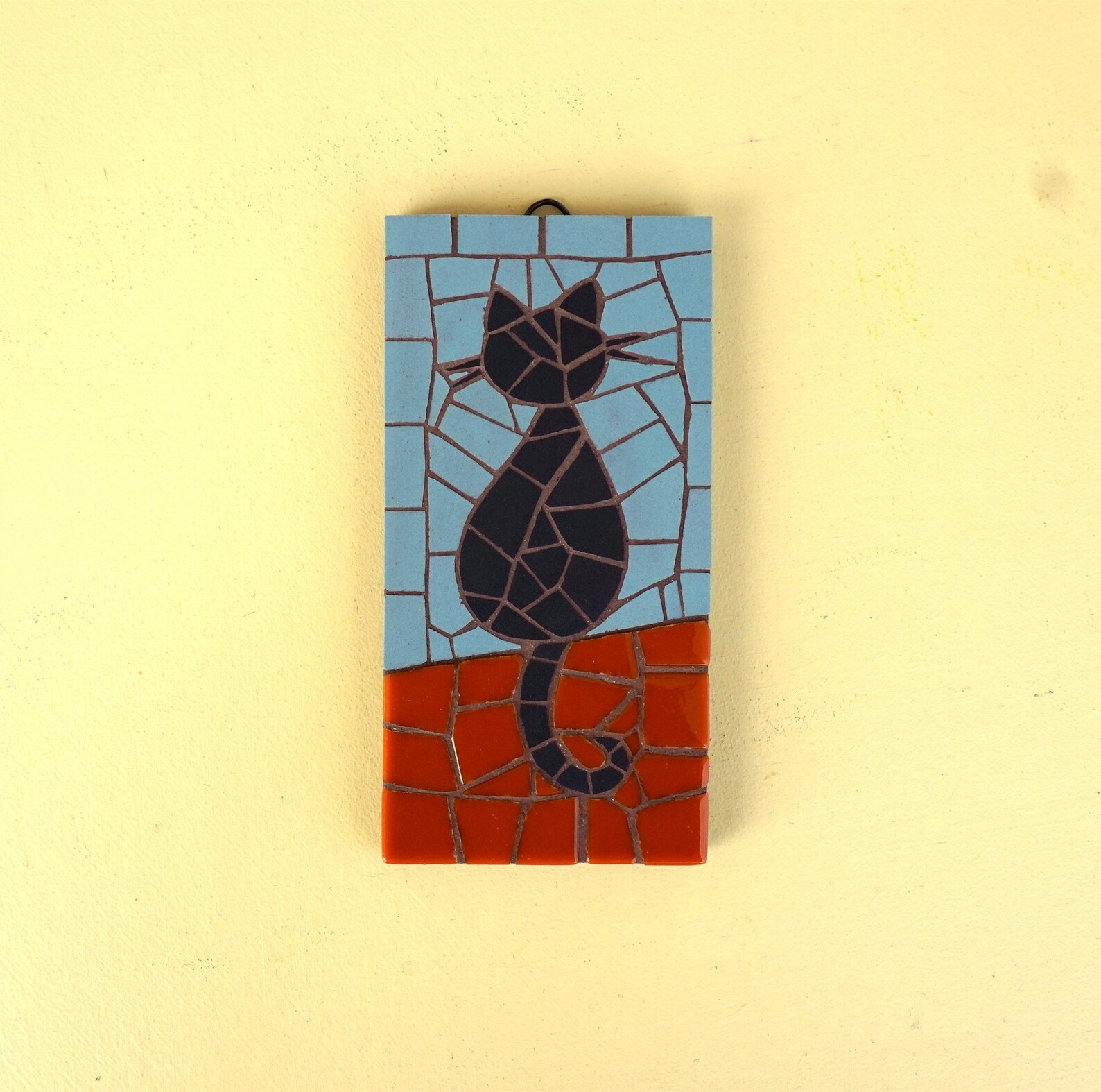 Mosaic Cat Wall Hanging Etsy