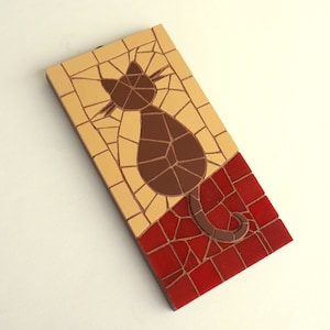 Mosaic cat wall hanging