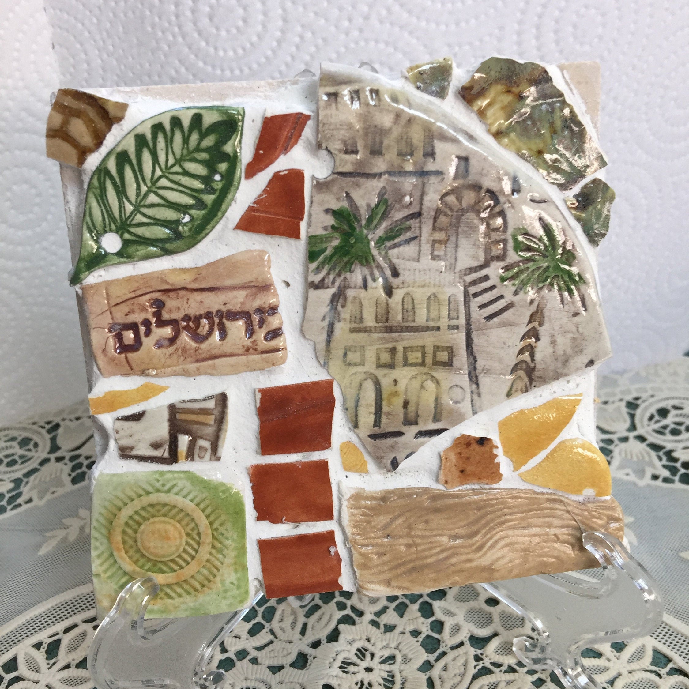 Ceramic Mosaic Jerusalem Tile Trivet Handmade Old City of Etsy