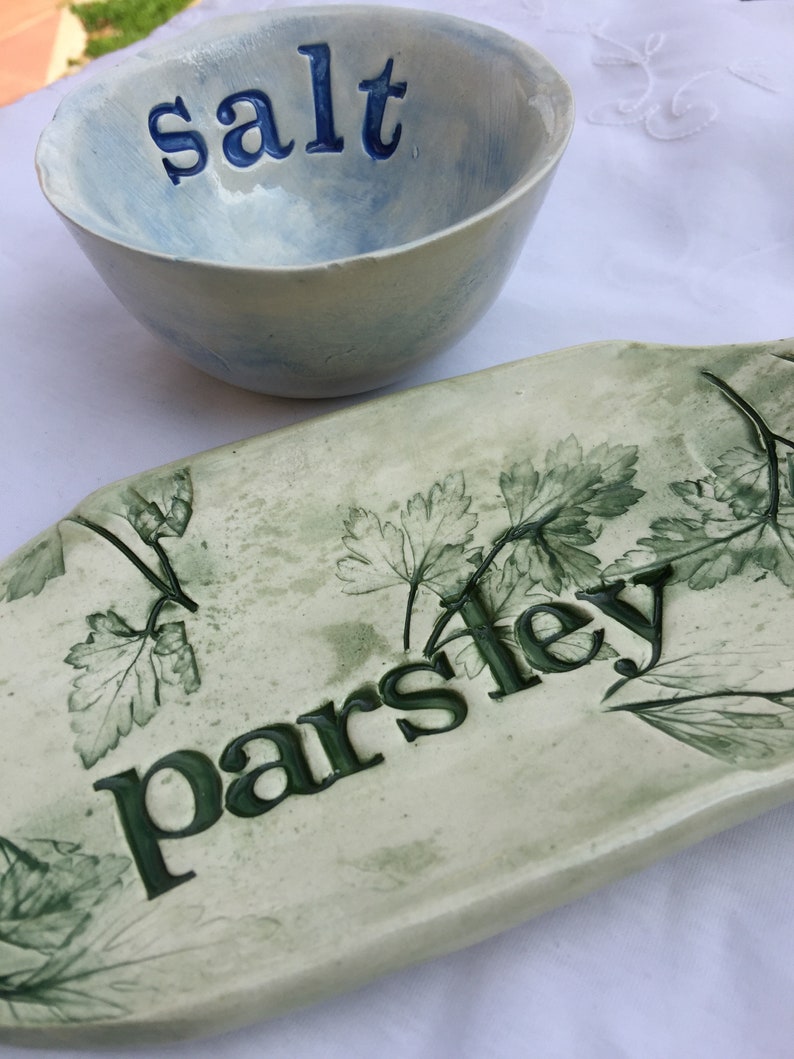 Passover Parsley and Salt Water Ceramic Bowls for the Sedar Etsy