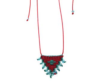 Macrame talisman necklace