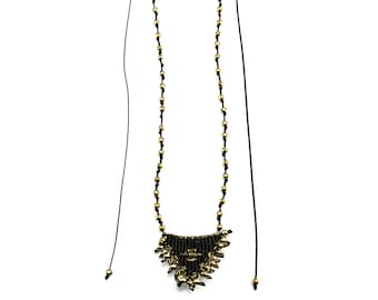 Macrame talisman necklace