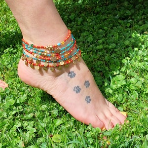 Cavigliera Bohémian Con Perline E Nappe - Gioiello Regolabile Per Donne E Ragazze - Foto 9