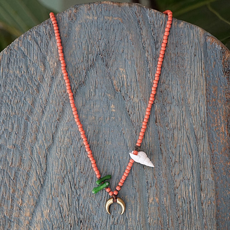 Collana di perline fatta a mano per donne, Regalo per lei, Boho, collana boho immagine 1