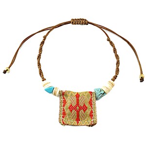 Handmade Talisman Bracelet: Shell Beads, Ethnic Amulet Jewelry