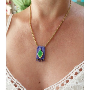 Handmade Macrame Evil Eye Pendant Necklace: Stainless Steel Boho Chain