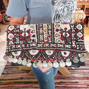 Unique and authentic Banjara clutch bag, the perfect bohemian accessory