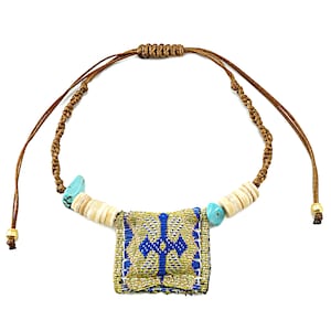 Handmade Talisman Bracelet: Shell Beads, Ethnic Amulet Jewelry