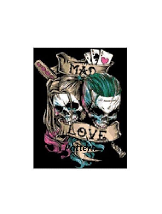 Joker And Harley Quinn Mad Love Cross Stitch Kit