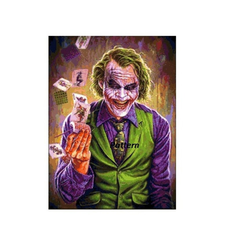 Joker Cross Stitch Pattern PDF Files.