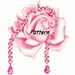 Pink rose. Cross Stitch Pattern. PDF Files.