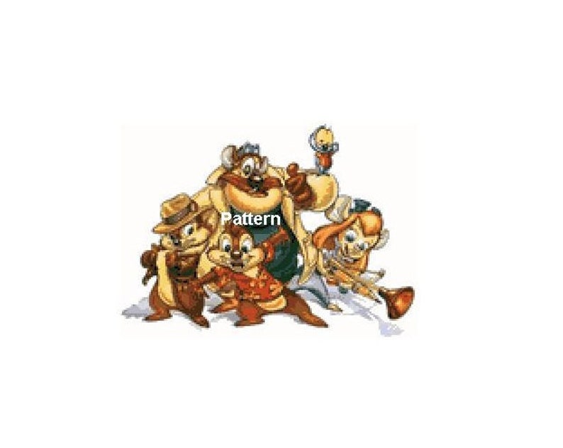 Chip /& Dale Halloween Cross Stitch Pattern Paper version or PDF files.