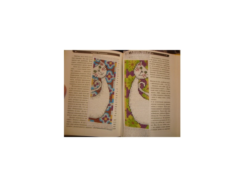 Cat #2 Bookmark Cross Stitch Bookmark.