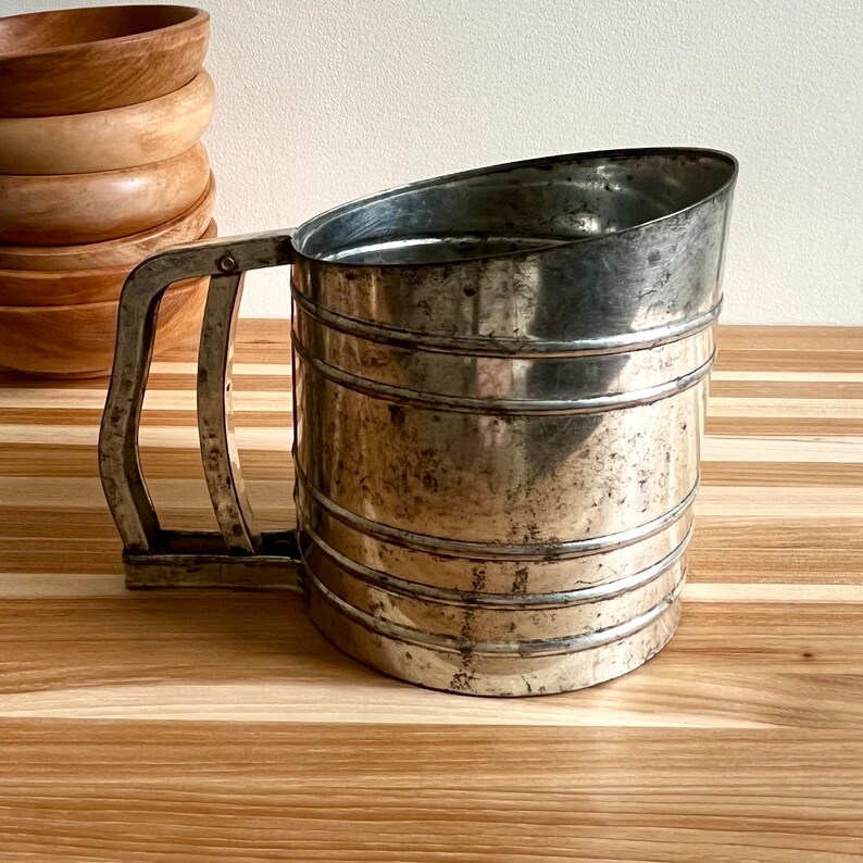 Sifter Colored Vintage Mid Century Mechanical Flour Sifter | Old Rustic Farmhouse ...