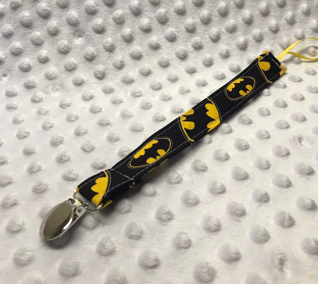 Batman Pacifier Holder / Batman Pacifier Clip / Batman Etsy