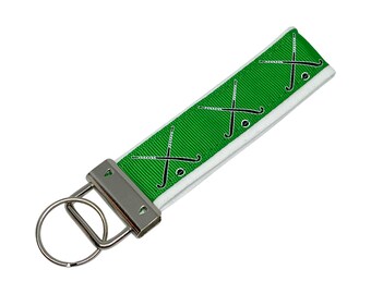 Field Hockey Key Chain, Keychain with Letters, Fabric Key Fob, Field Hockey Key Ring, Field Hockey Key Ring, Field Hockey Lover Gift