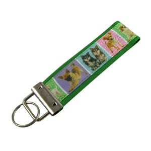 Personalized Key Chain / Key Fob Chihuahua Dogs With Optional Initials
