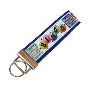 Bingo Key Chain / Key Fob Personalized With Optional Initials