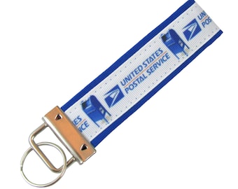 Personalized Key Chain / Key Fob Postal Service Mail Carrier Mailman with Optional Initials