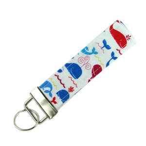Personalized Key Chain / Key Fob Whales With Optional Initials