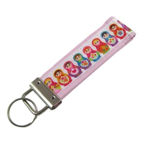 Russian Nesting Dolls Key Fob / Nesting Doll Key Chain  Can be Personalized With Optional Initials