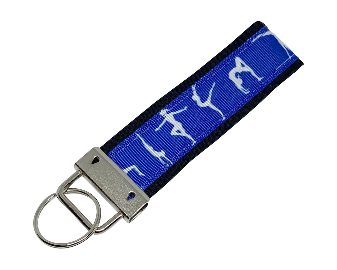 Gymnastics Key Chain, Gymnast Keychain, Fabric Key Fob, Gymnastics Key