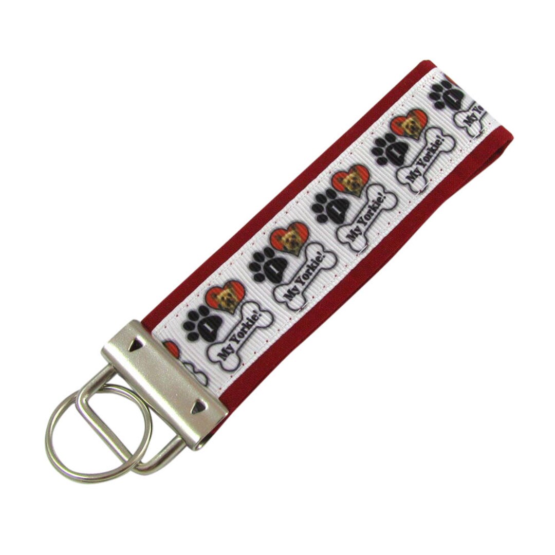 Personalized Key Chain / Key Fob Yorkshire Terrier Yorkie Dogs With ...
