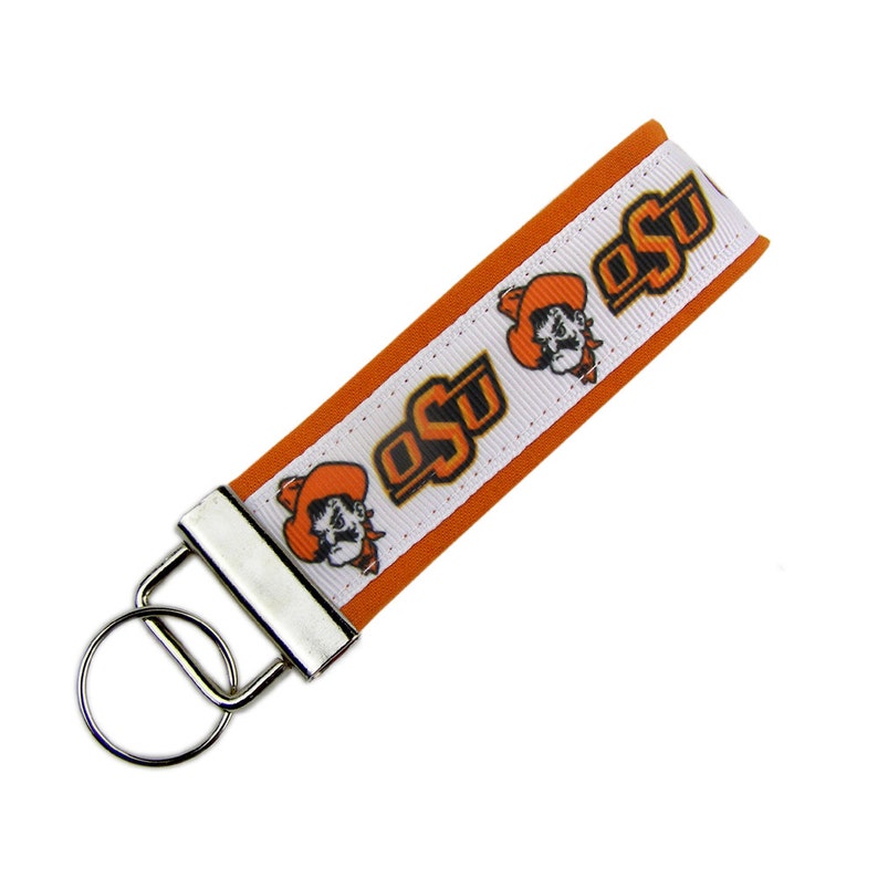 Personalized Key Chain / Key Fob Made With OSU Oklahoma State Etsy