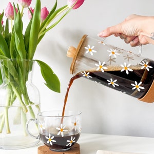 Daisy Flower Cafetiere & Mug Set