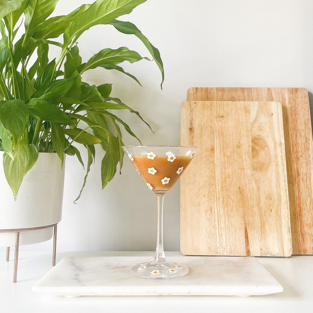Flower Martini Glass Etsy
