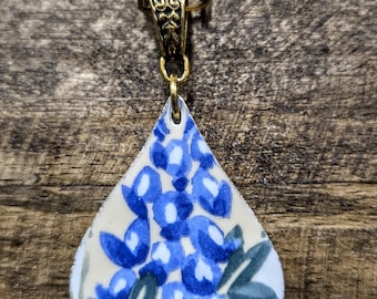 Broken China Vintage Bluebonnet Repurposed