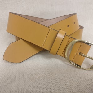 Handmade Sedgwick English Bridle Leather belt - hand-stitched - Solid Brass British Buckle - Choose from 9 Colours