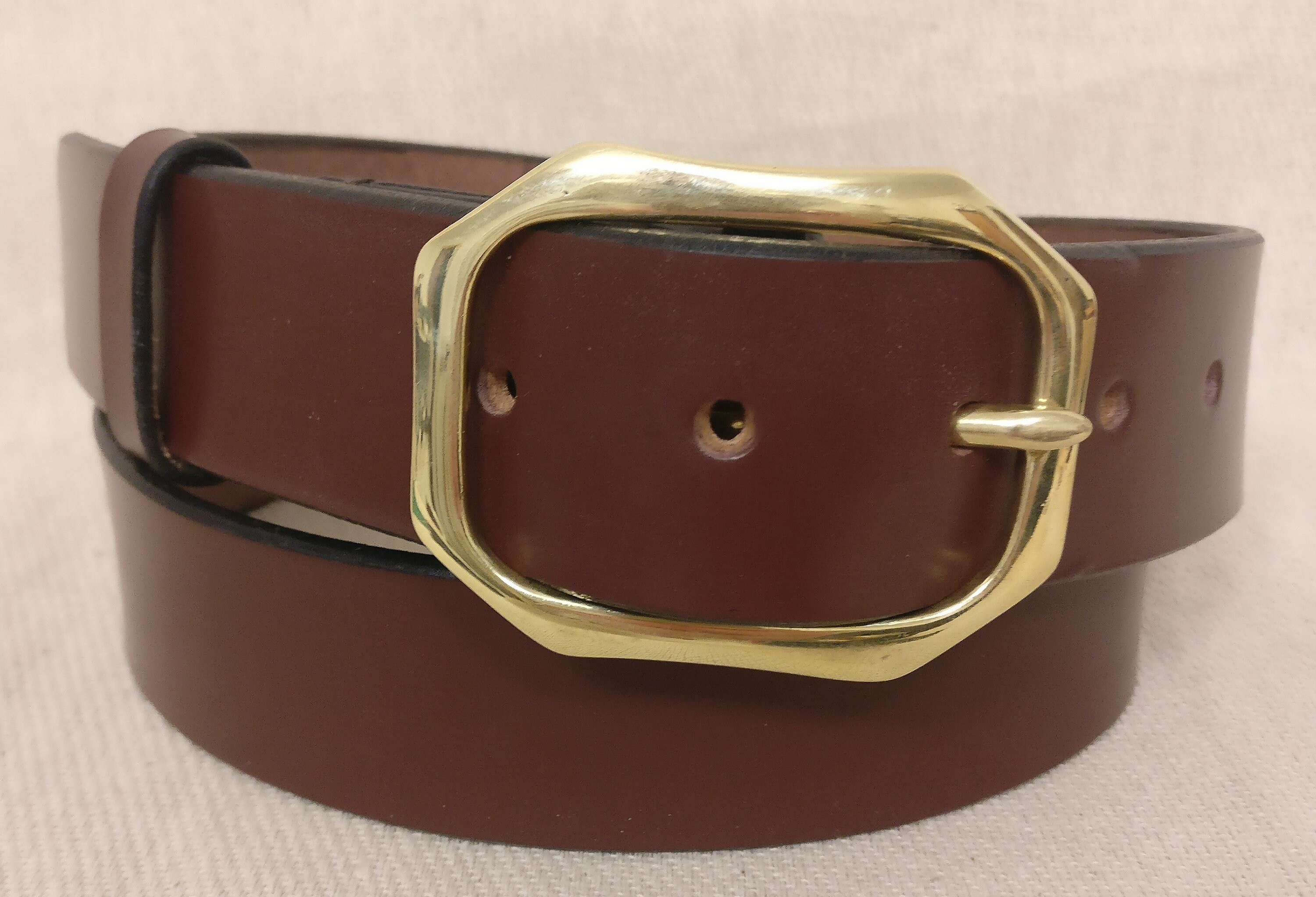 Handmade Sedgwick English Bridle Leather Belt - Hand-stitched