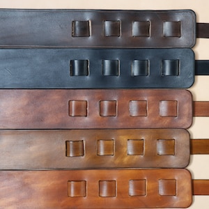 Personalized Handmade Custom Guitar Strap Can be Personalized Veg Tanned Leather, Choice of Colours and designs, Free Personalization image 1