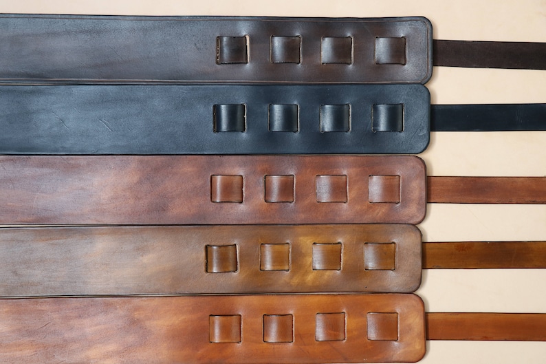 Personalized Handmade Custom Guitar Strap Can be Personalized Veg Tanned Leather, Choice of Colours and designs, Free Personalization image 1