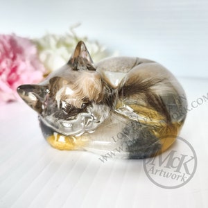 Custom Cat Statue with Your Cat's Fur/Ashes