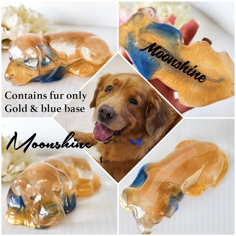Custom Dog Statue with Your Dog's Fur and/or Ashes ears down image 7