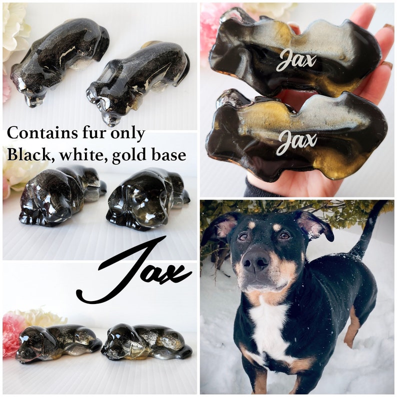 Custom Dog Statue with Your Dog's Fur and/or Ashes ears down image 4