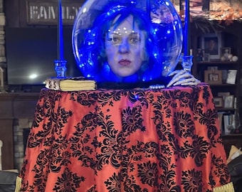 Adult Halloween Costume DIY Handmade Fortune Teller Costume Halloween Party Costume Haunted Mansion Costume Ideas Sarah Berry Spooky Season