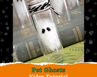 Pet Ghosts DIY Video Tutorial: Halloween Craft (Instant Download)
