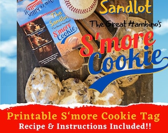 Baseball Party Supplies S'mores Cookie Printable Sports Fundraiser Ideas Baseball Mom Coaches Gifts Movie Quotes Smalls Hambino Squints