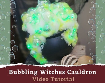 Bubbling Witches Cauldron - DIY Video - Instant Download - Halloween Crafts - Halloween DIY - Halloween Party Decorations - Sarah Berry & Co