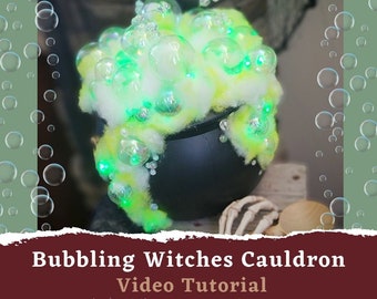 Bubbling Witches Cauldron DIY Halloween Video Tutorial Fall Crafts Spooky Season Decor Craft Fair Ideas Halloween Party Decorations