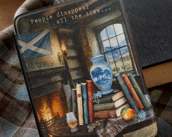 Outlander Kindle Case Cozy Scottish Library Claire Randall Jamie Fraser Diana Gabaldon Book Series Forget-Me-Nots