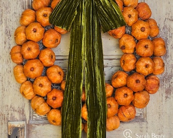 Fall Pumpkin Patch Wreath Autumn Decor Ber Season Front Porch Decorations Halloween Party Supplies Corn Husk Pumpkins Spooky Season